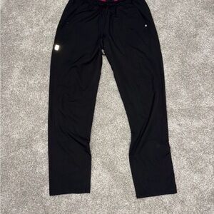 Black Straight Leg Scrub Pants